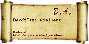 Darázsi Adalbert névjegykártya